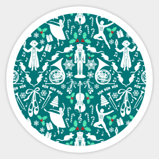 Nutcracker Ballet Christmas pattern Sticker